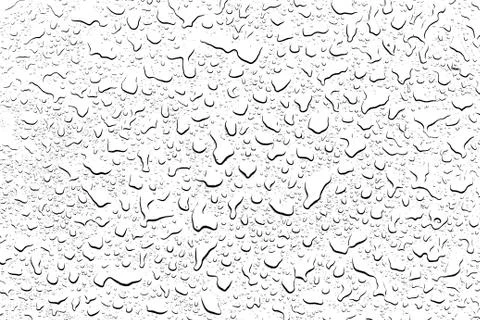 The concept of water drops on a white background Stock Photos