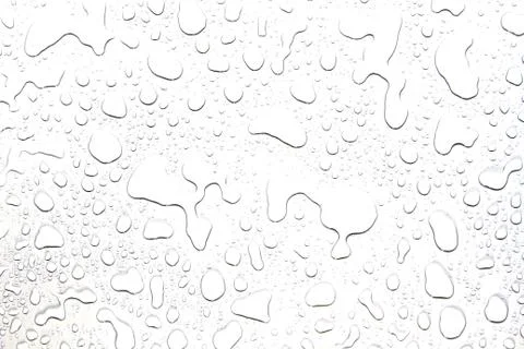 The concept of water drops on a white background Stock Photos