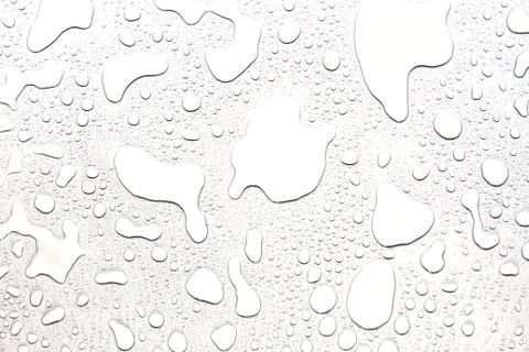 The concept of water drops on a white background 스톡 사진