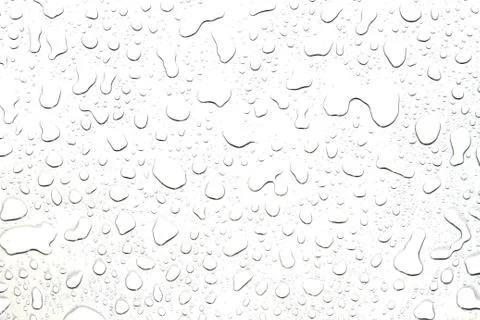 The concept of water drops on a white background Stock Photos