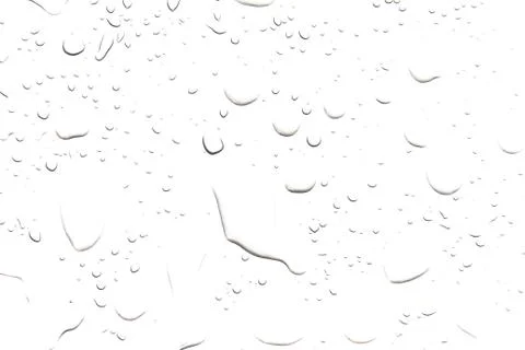 The concept of water drops on a white background Stock Photos