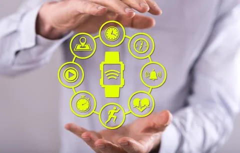 Concept of wearable technology Stock-Fotos