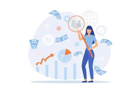 On concept for web banner, business presentation, advertising material. wom.. Stock Illustration