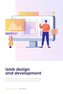 Concept of web design and website development. Stock Illustration