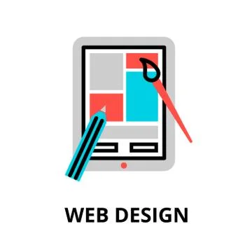 Concept of web design icon Stock Illustration