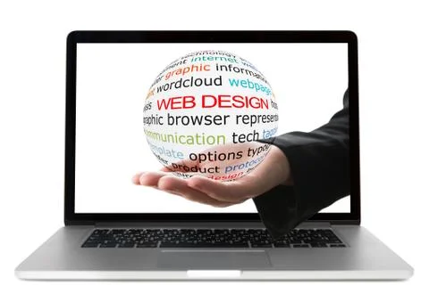 Concept of web design Stock Photos