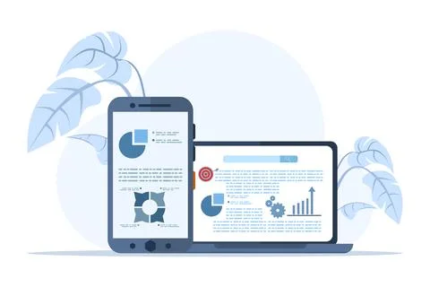 Concept of web Design, ui ux and programmer with computer. Stock-Illustration