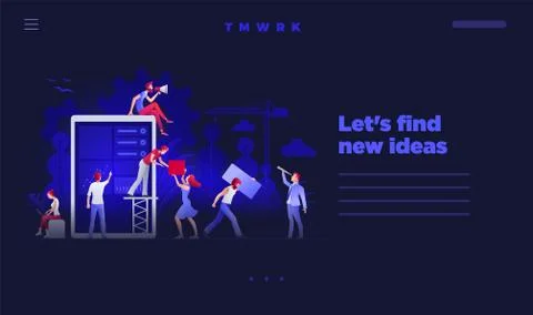 Concept web site page design template. Stock Illustration