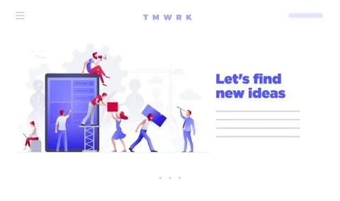 Concept web site page design template. Ilustración de archivo