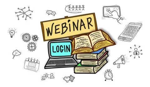 Concept of webinar Stock Illustration