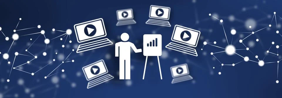 Concept of webinar Stock Illustration