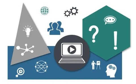 Concept of webinar Stock Illustration