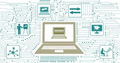 Concept of webinar Stock Illustration