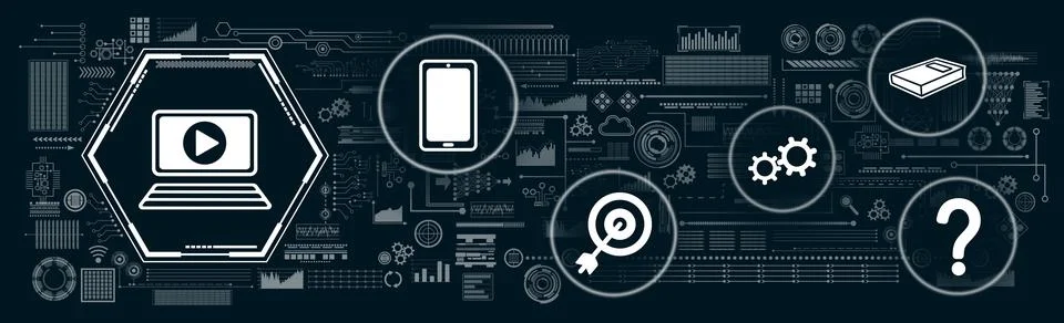 Concept of webinar Stock Illustration