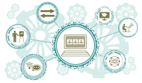 Concept of webinar Stock Illustration