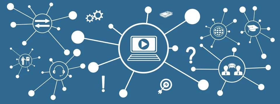 Concept of webinar Stock Illustration