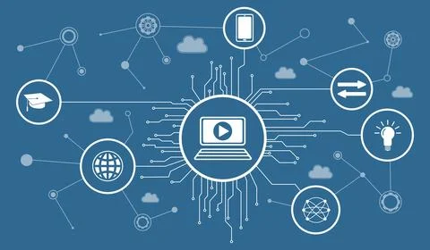 Concept of webinar Stock Illustration