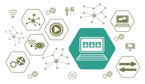 Concept of webinar イラスト素材