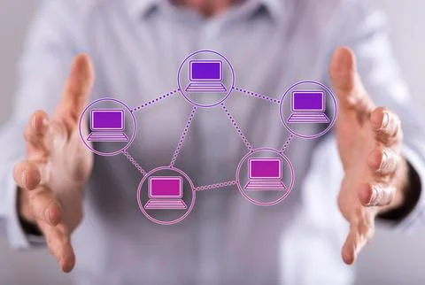 Concept of webinar Stock-Fotos