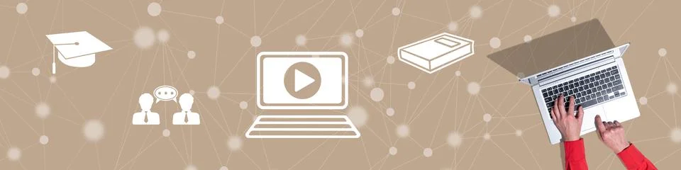 Concept of webinar Фото