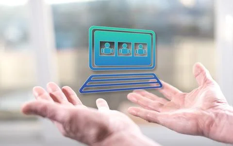 Concept of webinar Stock-Fotos