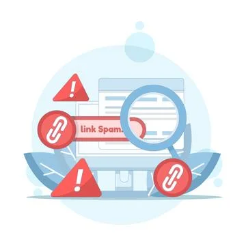 Concept of Website affected by search engine core update Stock Illustration