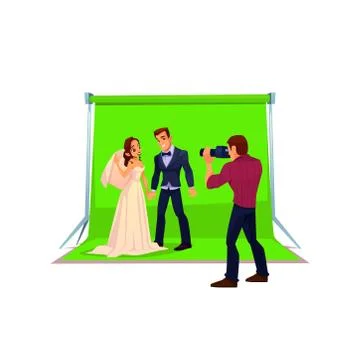 Concept of Wedding photo shoot vector illustration Design Stock Illustration