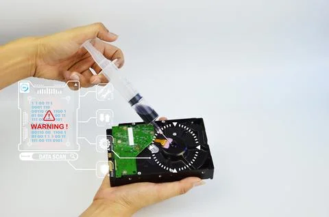 Concept When computer data is infected with a virus, it can be difficult to.. 스톡 사진