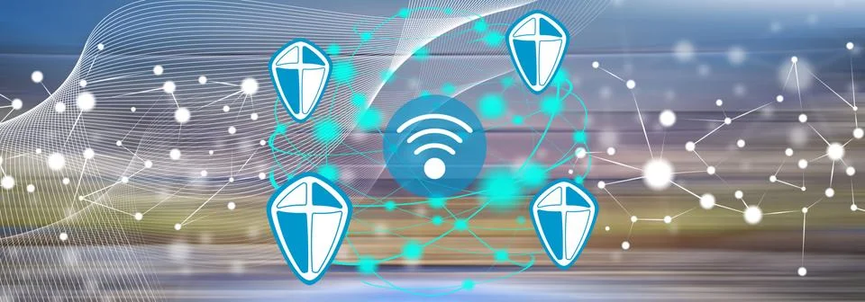 Concept of wifi security Stock-Illustration