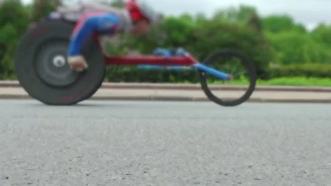 Concept of willpower and strong hands. Disabled athletes Paralympians in sports Stock Footage 78272154