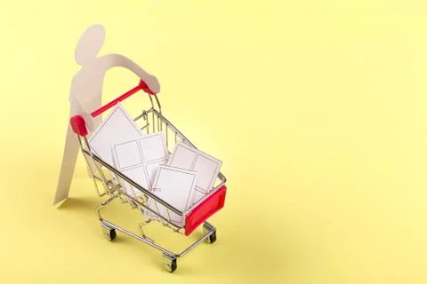 Concept of window shopping. Stock Photos