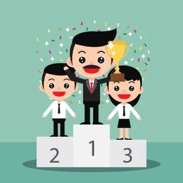 Concept winner and success. Stock Illustration