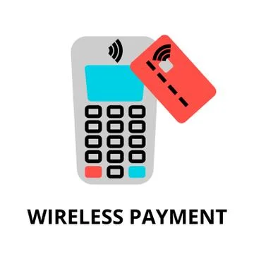 Concept of wireless payment icon Illustrazione stock