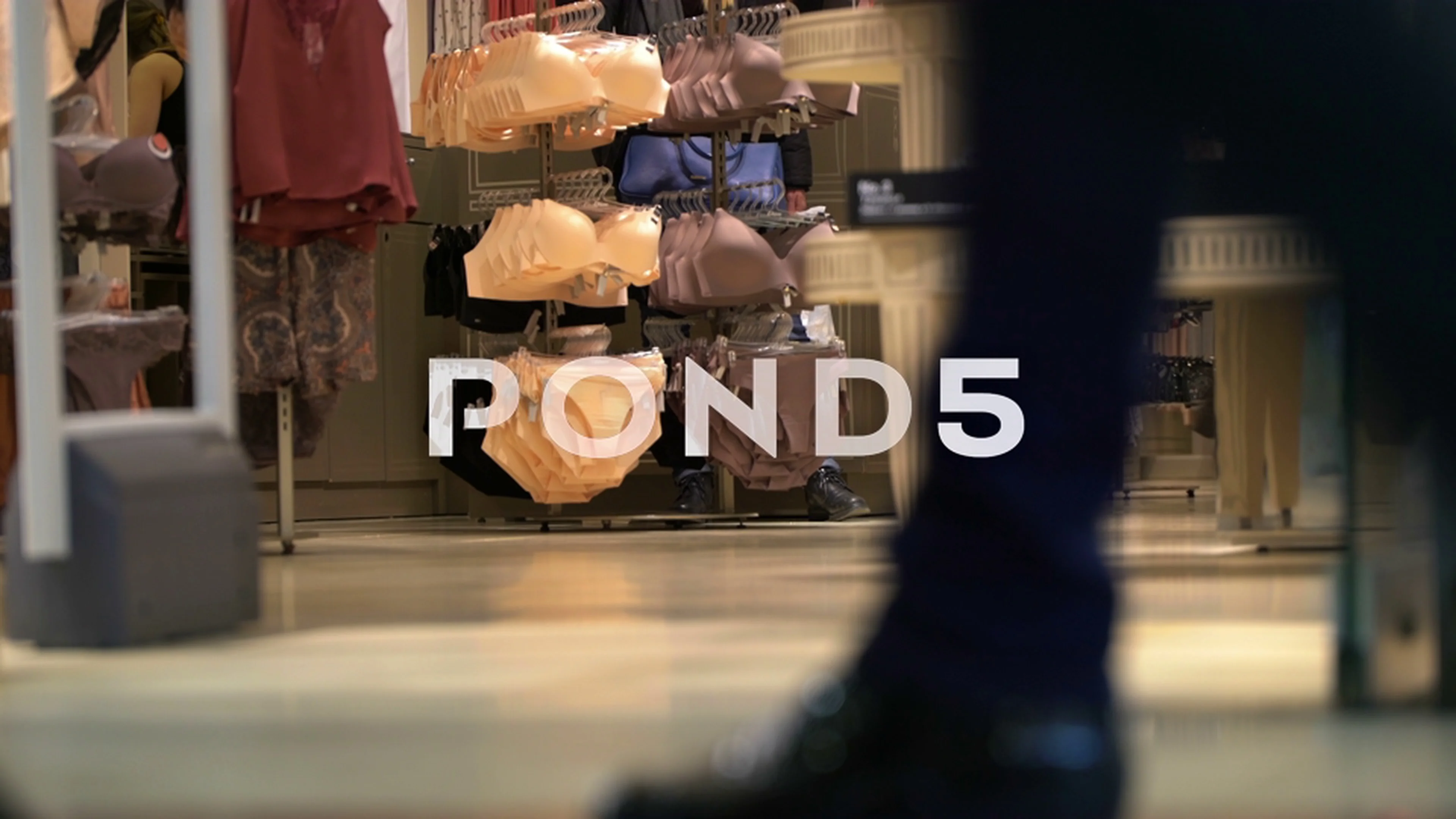Concept women's underwear shop in mall. , Stock Video