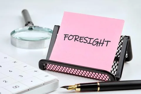 Concept word FORESIGHT. Business, Technology, Internet and network concept Stock Photos