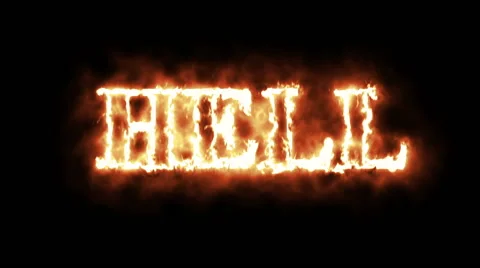Concept of word hell in fire Stock Footage 67733141