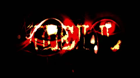 Concept Of Word Hell In Fire Stock Footage 139899291