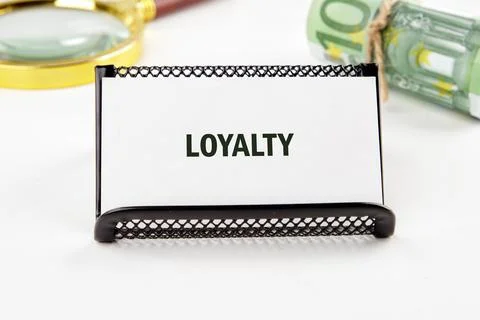 Concept word LOYALTY. Loyalty program concept. Stock Photos