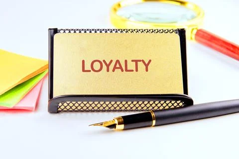 Concept word LOYALTY. Loyalty program concept. Stock Photos