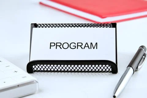 Concept word PROGRAM. Data Digital Programs System Technology Concept Fotos de archivo