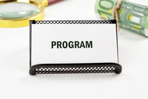 Concept word PROGRAM. Data Digital Programs System Technology Concept Foto stock
