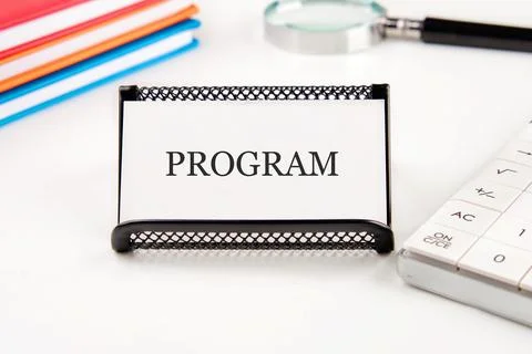 Concept word PROGRAM. Data Digital Programs System Technology Concept Foto stock