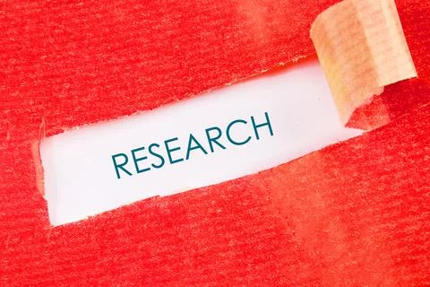 Concept word RESEARCH. Data mining, artificial intelligence, machine learning Foto stock