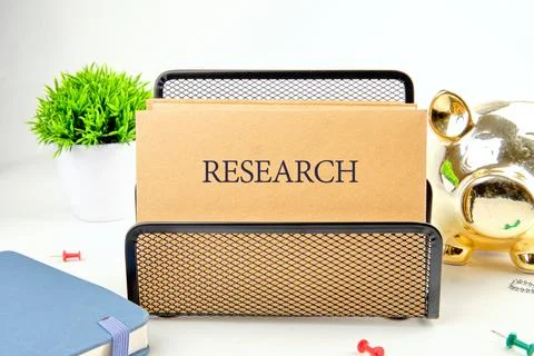 Concept word RESEARCH. Data mining, artificial intelligence, machine learni.. Foto stock