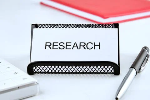 Concept word RESEARCH. Data mining, artificial intelligence, machine learning Foto stock