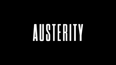 Concept Words Austerity, RGB Dynamic with Glow Effect Kinetic Typography Video stock 326643146