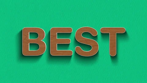 Concept words best stop motion and wooden text reveal animation 動画素材 303688332