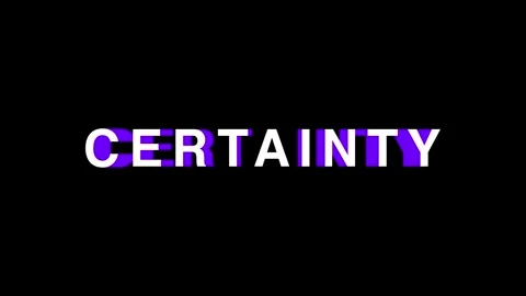 Concept Words Certainty, Smooth Bouncing Echo Effect Kinetic Typography Video stock 326643306