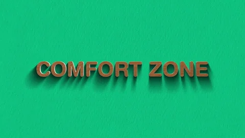 Concept words comfort zone stop motion and wooden text reveal animation Stock Footage 303688334