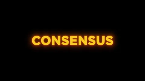 Concept Words Consensus, Gold Color Zip Zag Reveal with Glowing Effect Stock Footage 326643550